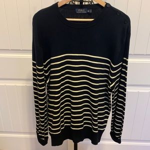 Polo Ralph Lauren men blue and white sweater Sz XXL NWOT